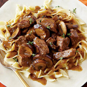 Beef Tips and Mushrooms in Gravy