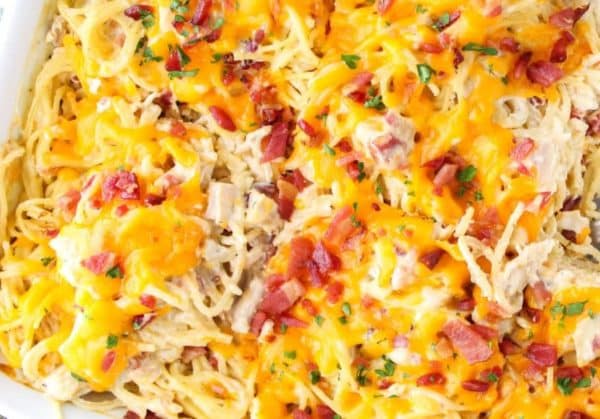 Ranch Chicken Spaghetti Bake